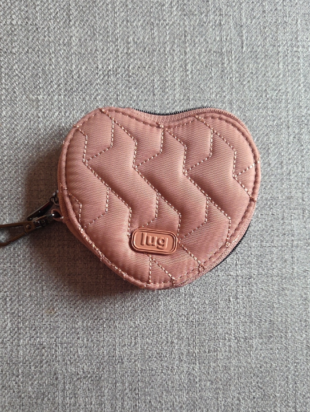lug Quilted Heart Coin Pouch - Rose Pink